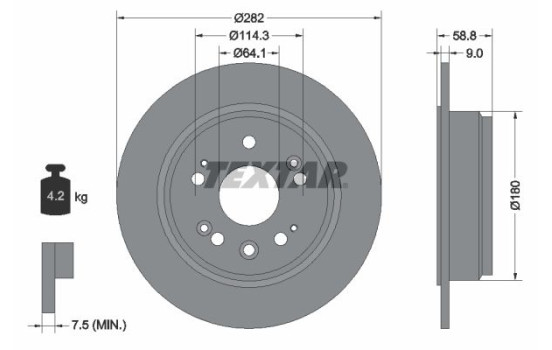 Disque de frein 92165703 Textar