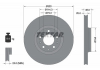 Disque de frein 92166300 Textar