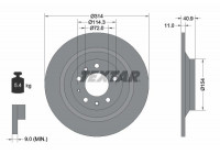 Disque de frein 92166400 Textar