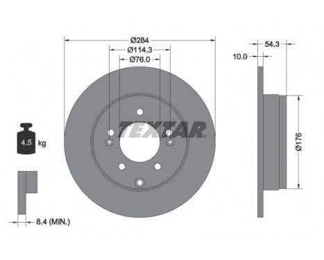 Disque de frein 92166600 Textar