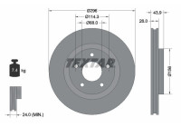 Disque de frein 92167405 Textar