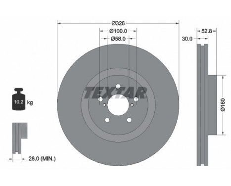 Disque de frein 92167900 Textar