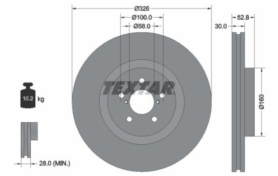 Disque de frein 92167900 Textar
