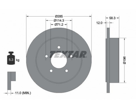 Disque de frein 92169100 Textar