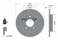 Disque de frein 92169300 Textar