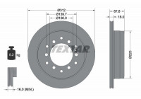 Disque de frein 92170103 Textar