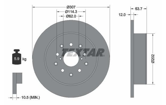 Disque de frein 92170803 Textar