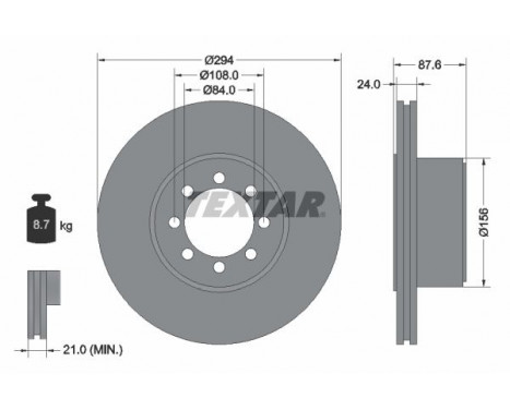 Disque de frein 92171700 Textar