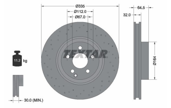 Disque de frein 92171905 Textar