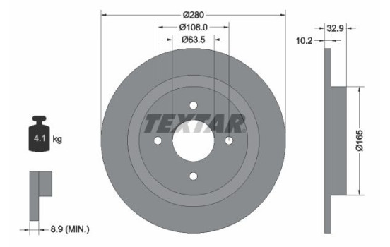 Disque de frein 92172403 Textar