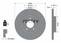 Disque de frein 92174503 Textar