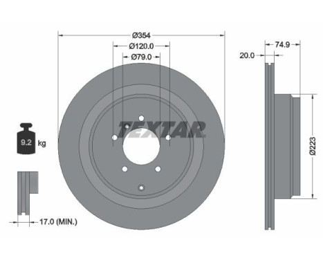 Disque de frein 92175503 Textar