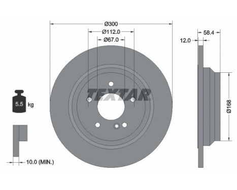 Disque de frein 92176503 Textar