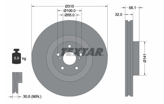 Disque de frein 92179703 Textar