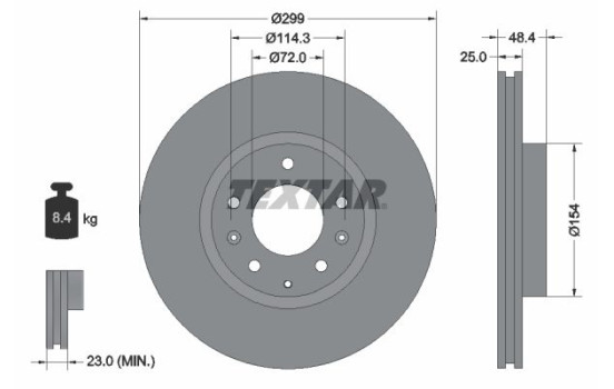 Disque de frein 92180703 Textar