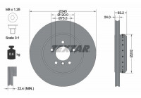 Disque de frein 92182525 Textar