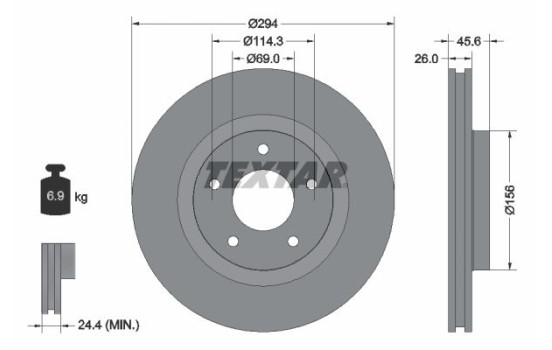 Disque de frein 92184405 Textar