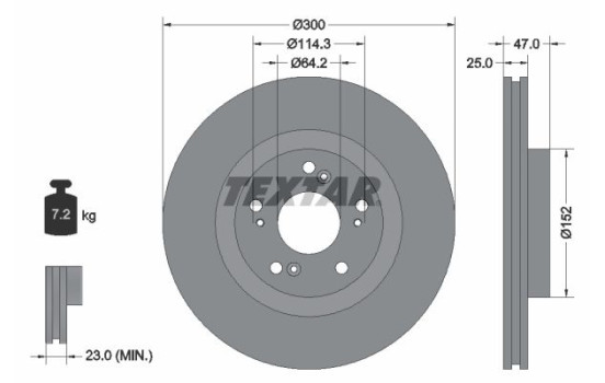 Disque de frein 92186503 Textar