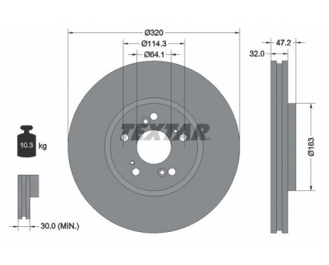 Disque de frein 92194900 Textar