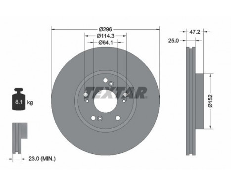 Disque de frein 92195000 Textar
