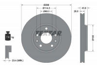 Disque de frein 92195603 Textar