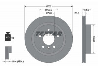 Disque de frein 92196605 Textar