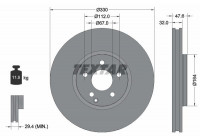 Disque de frein 92198805 Textar