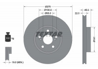 Disque de frein 92199300 Textar