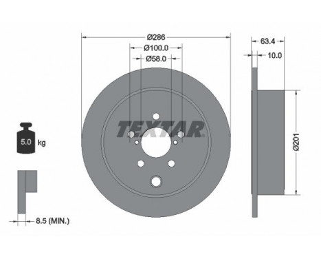 Disque de frein 92200000 Textar