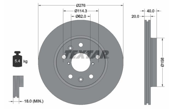 Disque de frein 92204703 Textar