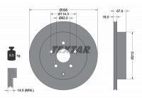 Disque de frein 92222200 Textar