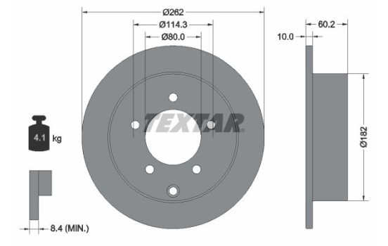 Disque de frein 92227403 Textar