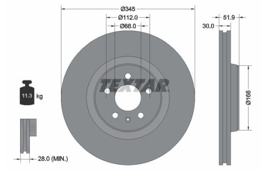 Disque de frein 92229205 Textar
