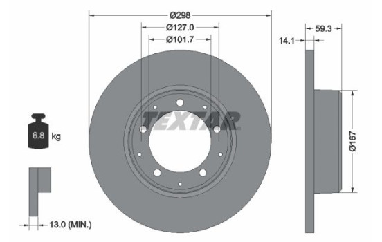 Disque de frein 92230503 Textar