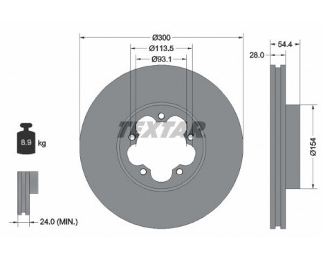 Disque de frein 92231500 Textar