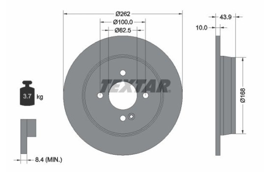 Disque de frein 92242203 Textar