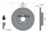 Disque de frein 92254505 Textar