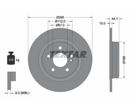 Disque de frein 92254903 Textar