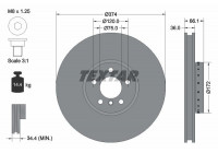 Disque de frein 92266325 Textar