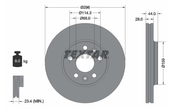 Disque de frein 92268803 Textar