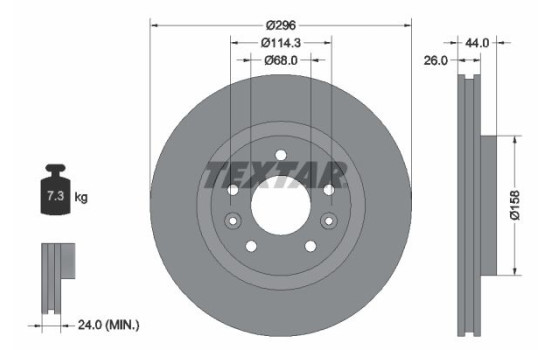 Disque de frein 92274203 Textar