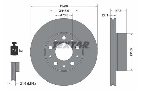Disque de frein 92275105 Textar