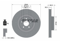 Disque de frein 92277605 Textar