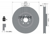 Disque de frein 92279805 Textar