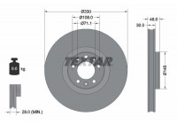 Disque de frein 92283403 Textar