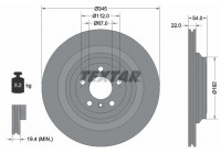 Disque de frein 92284003 Textar