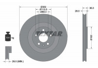 Disque de frein 92290405 Textar