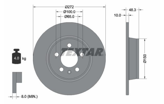 Disque de frein 92292003 Textar