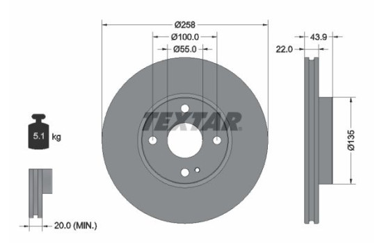Disque de frein 92300903 Textar