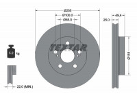 Disque de frein 92301703 Textar